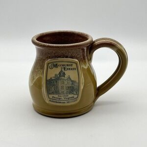 Mayhurst Inn Bed & Breakfast Deneen Pottery Drip Coffee Cup Mug‎ Virginia Estate